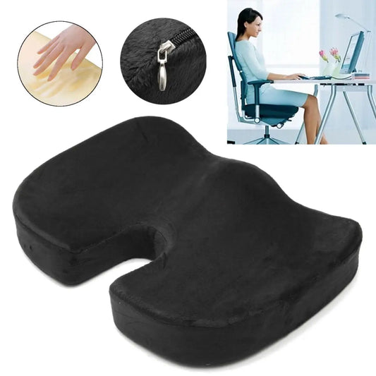 Cojín para asiento de coche, cojín de espuma viscoelástica para oficina, cojín Coccyx ergonómico, soporte de oficina, cojín sedentario, cojín para trasero de estudiante