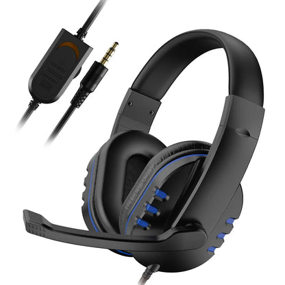 Auriculares para juegos por cable de 3,5mm, auriculares para juegos con cancelación de ruido y micrófono, Control de volumen para PS4 Play Station 4 PC
