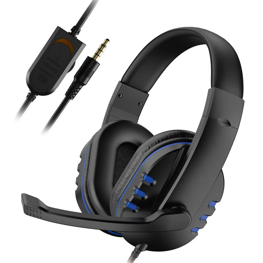 Auriculares para juegos por cable de 3,5mm, auriculares para juegos con cancelación de ruido y micrófono, Control de volumen para PS4 Play Station 4 PC