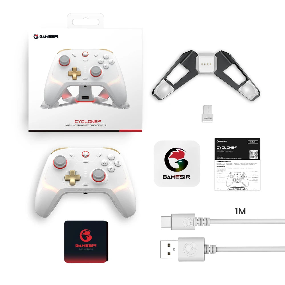 Controlador inalámbrico GameSir Cyclone 2 para Nintendo Switch 2 / iPhone / Android, Gamepad Bluetooth con disparadores de efecto Hall
