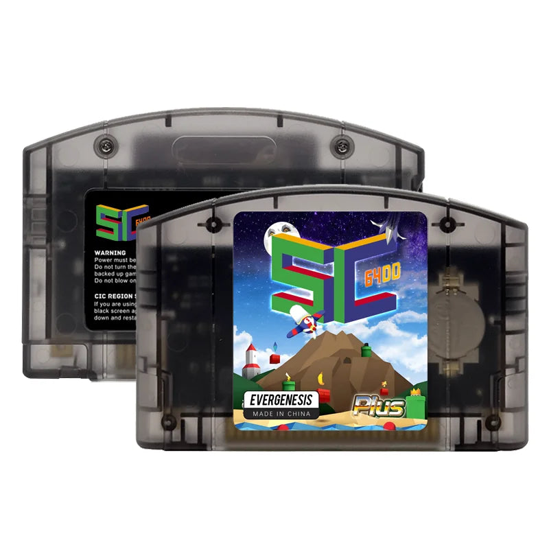 EVERGENESIS SC64 cartucho de juego N64 de código abierto 800 en 1 para tarjeta de juego Nintendo 64 compatible con tarjeta de 16GB gratuita 64DD