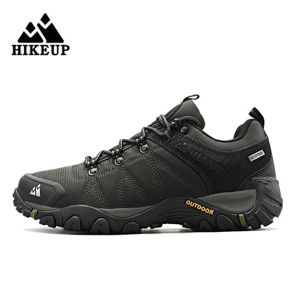 HIKEUP-zapatos de senderismo antideslizantes para hombre, calzado transpirable para exteriores, resistente a salpicaduras, para escalada, turismo, montaña