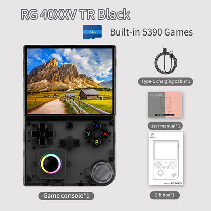ANBERNIC-consola de juegos portátil RG40XXV, pantalla IPS de 4 pulgadas, Joystick RGB, reproductor de vídeo E-book, compatible con transmisión WIFI, salida HDMI