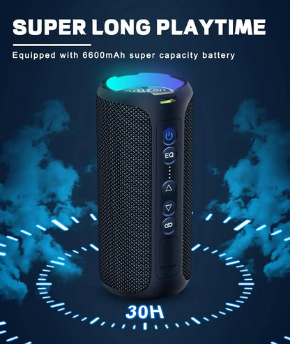 Altavoces Bluetooth Ortizan 40W altavoz inalámbrico portátil para exteriores con graves mejorados 30 horas IP7 altavoz de ducha impermeable Bluetooth 5,3