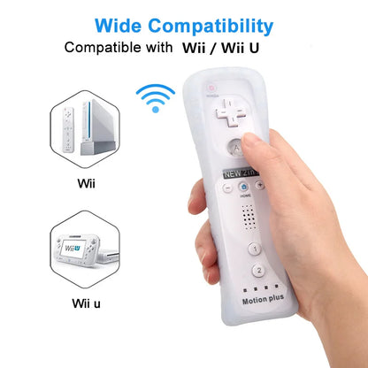 Un par de mandos a distancia con controlador Nunchuck para juegos Wii Control para consola Wii Gamepad inalámbrico con Motion Plus