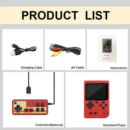 Consola de videojuegos clásica Retro para niños, miniconsola portátil de 8 bits con pantalla LCD de 3,0 pulgadas, 5 colores, 400 Juegos integrados