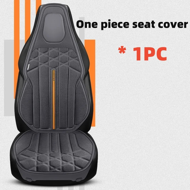 Funda transpirable para asiento de coche, cojín de soporte para asiento frontal de gamuza suave, estilo chaleco de moda, protección para asiento de coche, accesorios interiores