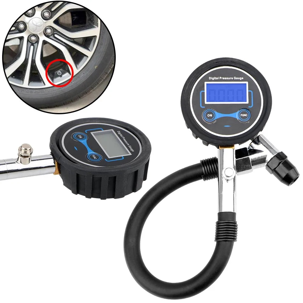 Probador de neumáticos Digital con pantalla LCD, herramientas de reparación de neumáticos, medidor de presión de neumáticos automático para coche, camión, vehículo, motocicleta, alta precisión