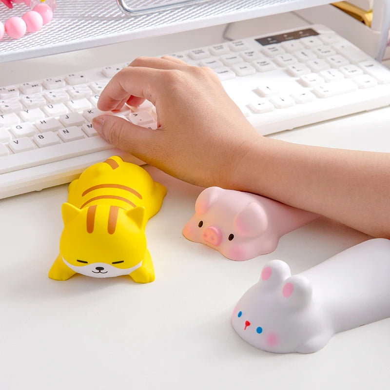 Nuevo soporte bonito para reposamuñecas para alfombrilla de ratón, reposabrazos para ordenador portátil, escritorio, ergonómico, Kawaii, juguetes blandos de elevación lenta