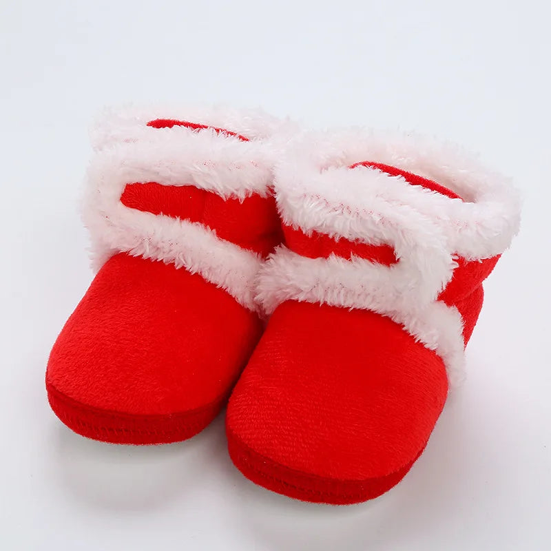 Botas cálidas de invierno para recién nacidos, zapatos de bebé, zapatillas de deporte para niños y niñas, zapatos planos de fondo suave para niños, botas de nieve cálidas de 0 a 18M