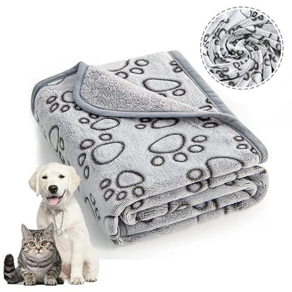 Manta suave y esponjosa de alta calidad para mascotas, bonito patrón de dibujos animados, estera para mascotas, manta cálida y cómoda para perros y gatos
