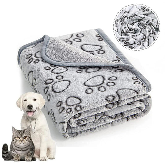 Manta suave y esponjosa de alta calidad para mascotas, bonito patrón de dibujos animados, estera para mascotas, manta cálida y cómoda para perros y gatos