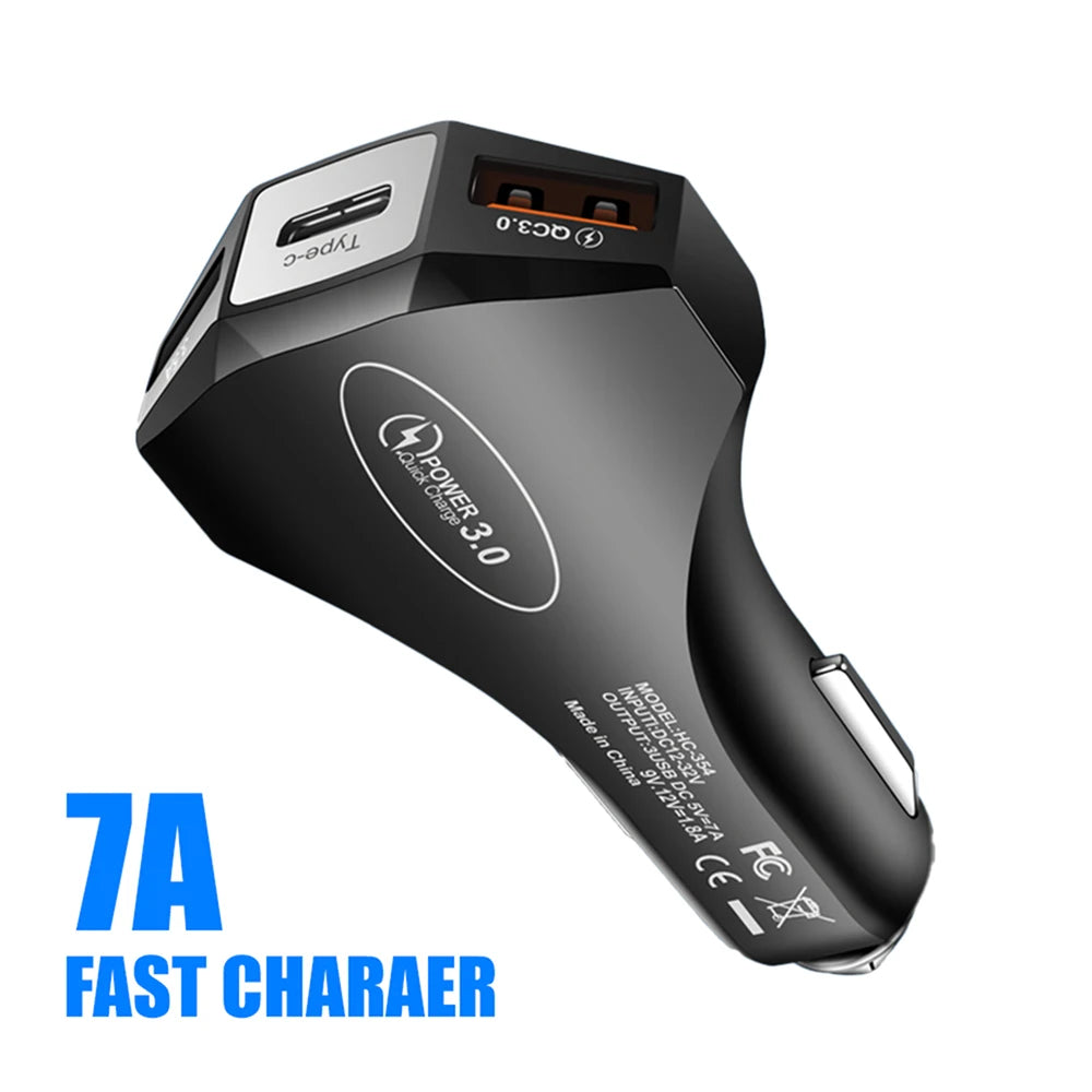 Cargador de coche con puertos USB tipo C, adaptador de carga súper rápida para Audi Sline Quattro RS S TT A1 A2 A3 A4 A5 A6 A7 A8 Q1 Q2 Q3 Q4 S4S