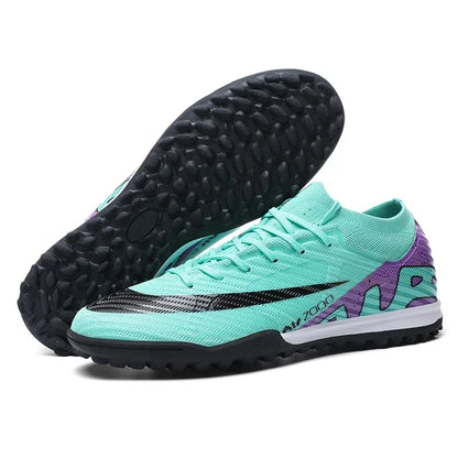 Nuevas zapatillas de deporte para hombre, botas de fútbol, botines de fútbol de caña media, zapatos de fútbol antideslizantes de alta calidad, superventas, FG/TF, fútbol sala interior