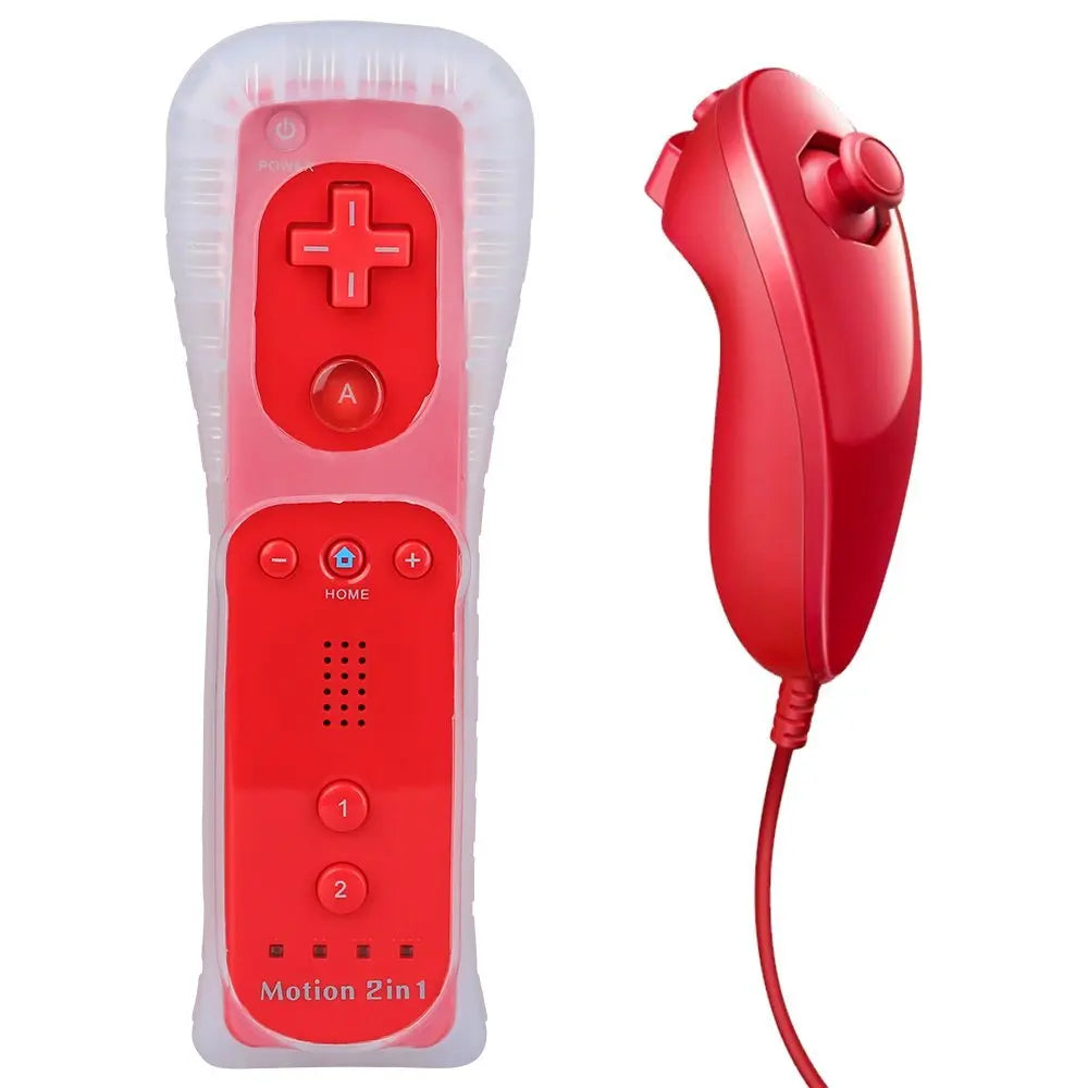 Controladores STORM WYRM compatibles con wii y Wii U con Motion Plus incorporado, controlador con funda de silicona y muñeca WU001