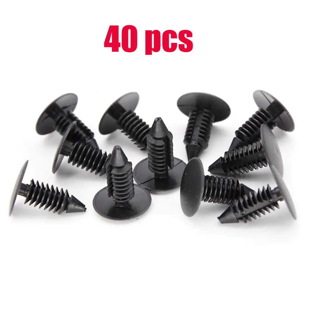 Clips de nailon con agujero de 8mm para guardabarros de coche, retenedor de escudo, remache de plástico para automóvil GM Ford Chrysler