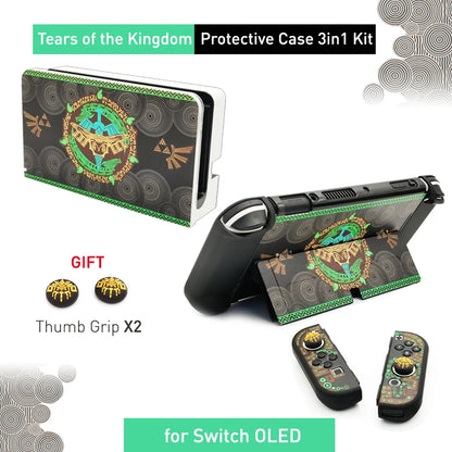 Para NS Switch Shell estuche rígido estilo "M" y "L" carcasa protectora cubierta fina piel NS Switch OLED accesorios de juego