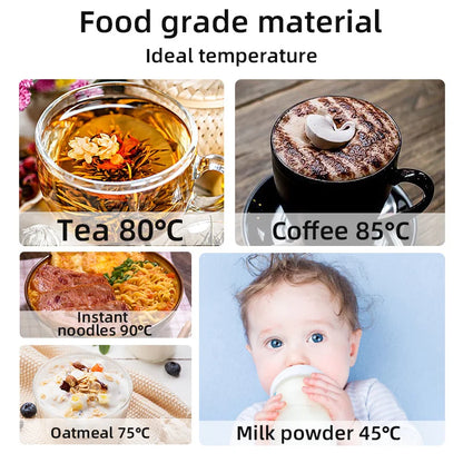 Taza calefactora para coche de 12V y 24V, hervidor eléctrico de acero inoxidable, Control inteligente de temperatura, pantalla LCD táctil, calentador de tazas de café de viaje