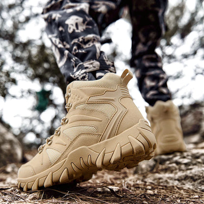 Botas de entrenamiento de combate tácticas mejoradas para hombre, zapatos de senderismo de respuesta rápida antidesgaste para acampar al aire libre, zapatillas de pesca y caza para hombre