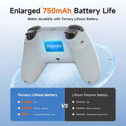 EasySMX X05 Gamepad inalámbrico Controlador de juegos Bluetooth Compatible con PC/teléfono/interruptor/Gamer de vapor, luz RGB, efecto Hall