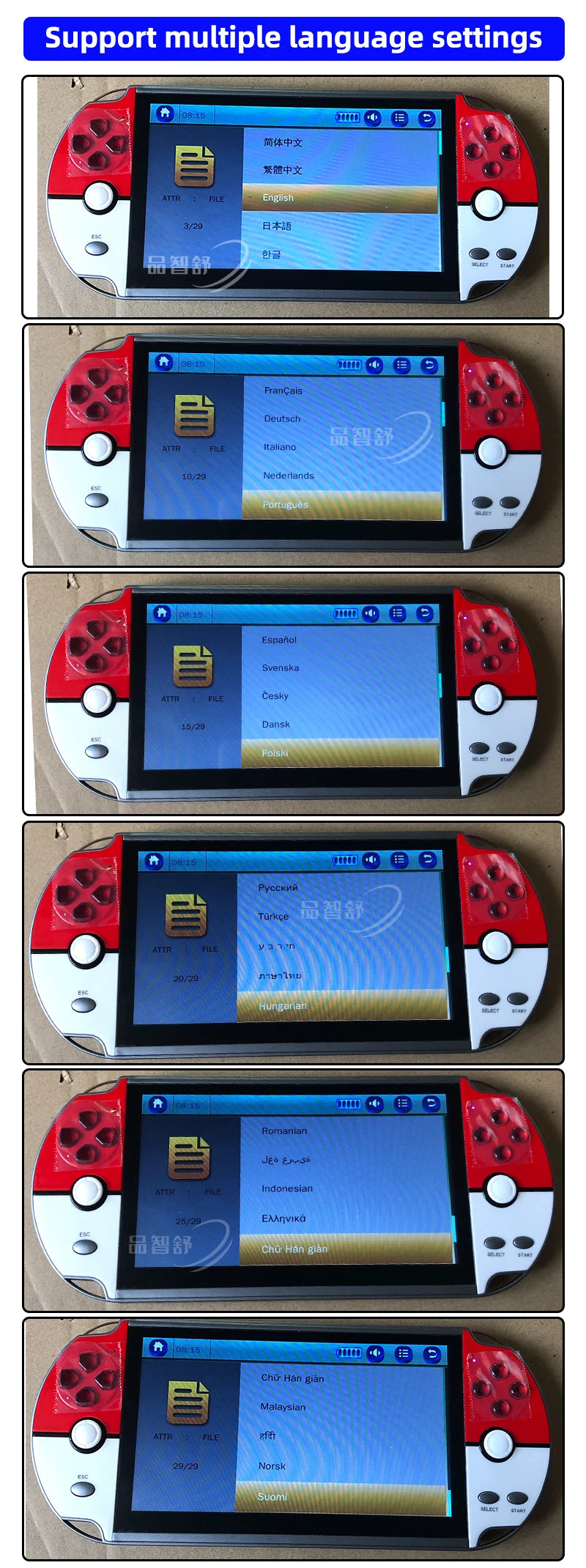 X40-REPRODUCTOR Retro portátil para GBA/NES 7,1, 3000 pulgadas, LCD, doble balancín, tarjeta TF