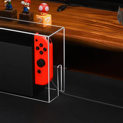 Caja de exhibición, cubierta antipolvo para Nintendo Switch NS, consola de juegos, funda protectora, cubiertas duras acrílicas, accesorios Oled para interruptor
