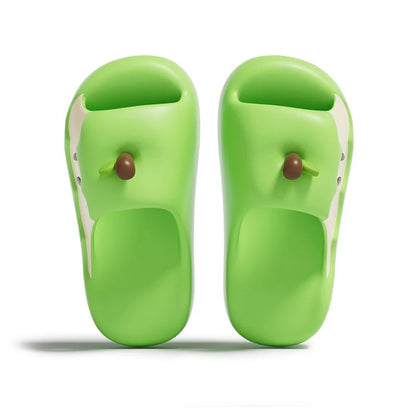 Zapatillas de manzanas Ins, novedad, zapatos divertidos de verano para mujer, 45 zapatillas de EVA inodoro para mujer, chanclas de frutas para mujer, zapatilla de playa para el hogar