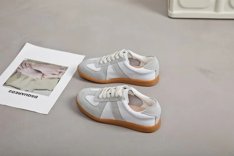 AIYUQI, zapatillas de deporte para mujer, novedad de 2025, zapatos de entrenamiento moral de cuero genuino para mujer, zapatos planos informales de primavera para mujer