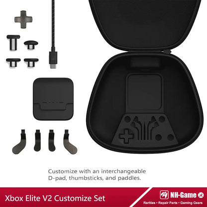 Kit de carcasa de repuesto para controlador Xbox Elite Series 2, funda frontal trasera LB RB, empuñaduras de botón de parachoques, bolsa de transporte