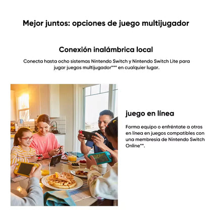 Consola de juegos Nintendo Switch Lite, pantalla táctil LCD de 5,5 pulgadas, almacenamiento interno de 32GB, Bluetooth 4,1, almohadilla de Control integrada más