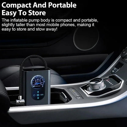 ABUN-Mini bomba de aire para coche, Inflador de neumáticos Digital, bomba de compresor de aire portátil para coche, motocicleta, bicicleta, neumático inflable
