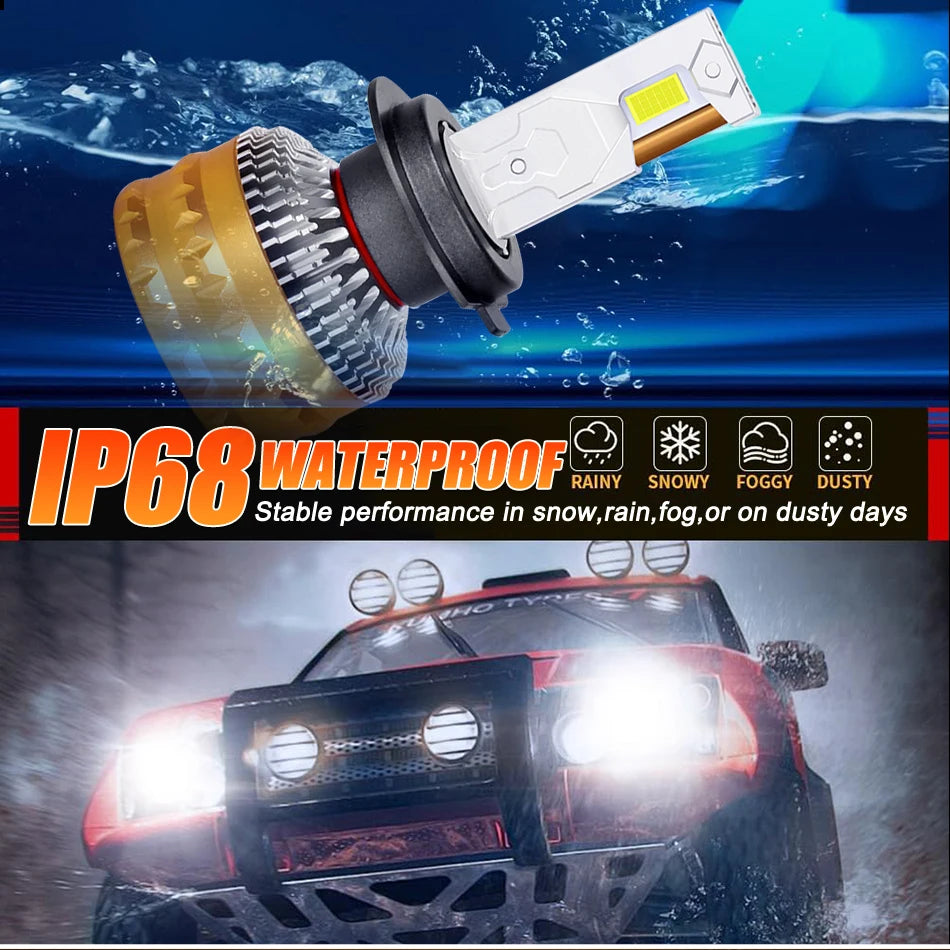 2700W H1 faro LED 3500000LM Led Canbus lámparas de coche H4 H7 H11 H8 9005 9006 HB3 HB4 9012 HIR2 luces antiniebla luz de coche 2 tubos de cobre