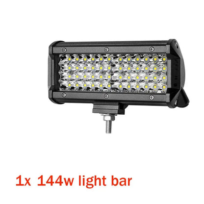 Barras de luz Led todoterreno combinadas de 4/ 7 pulgadas y 120W, haz de inundación para trabajo, conducción, barco todoterreno, coche, Tractor, camión, 4x4, SUV, ATV, 12V, 24V