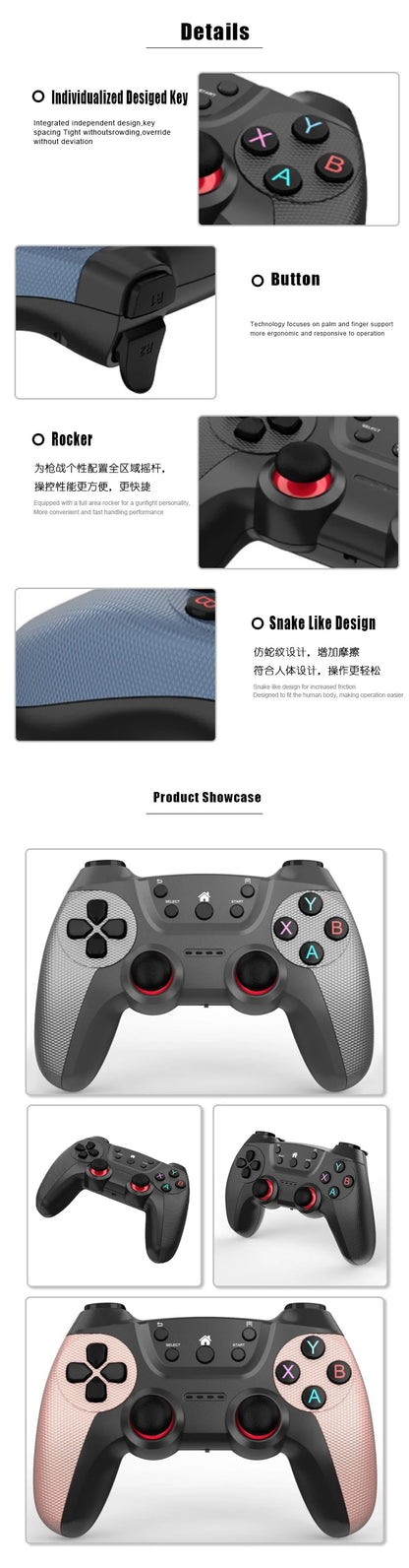 Controlador de juego doble inalámbrico de alta calidad, 2,4G, para M8/GD10/G11 Pro/X2, Joystick para teléfono Linux/Android