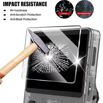 Estuche de almacenamiento 4 en 1 para consola de juegos, bolsa de transporte de viaje, protectores de pantalla, película de vidrio templado para accesorios R36S R36MAX K36