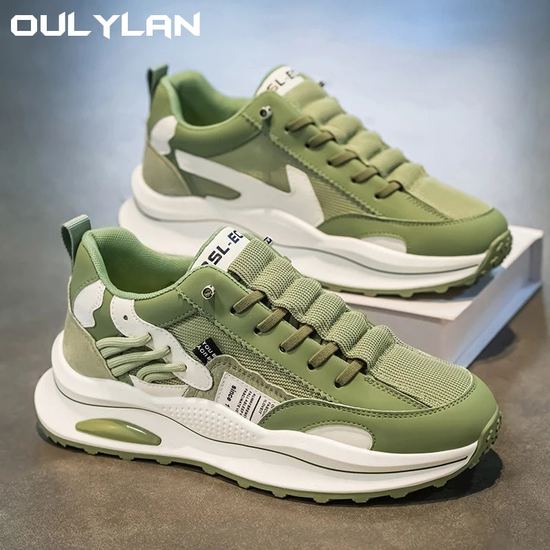 Zapatos deportivos informales para exteriores para hombre, cómodos, ligeros, antideslizantes, resistentes a la abrasión, suela suave y gruesa, zapatillas para correr