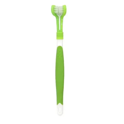 Cepillo de dientes para mascotas de 3 caras, cepillo de dientes de plástico para perros, eliminación de sarro, limpieza de boca, cuidado de mascotas, boca de limpieza para gatos