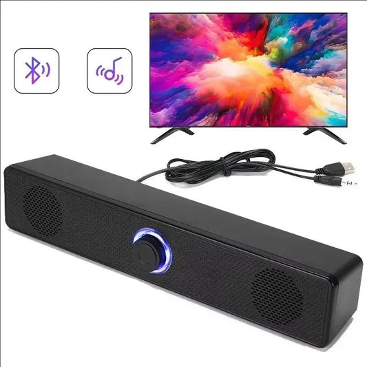 Barra de sonido para PC, altavoz con cable y Bluetooth, barra de sonido alimentada por USB para TV, Pc, portátil, juegos, sistema de Audio envolvente para cine en casa