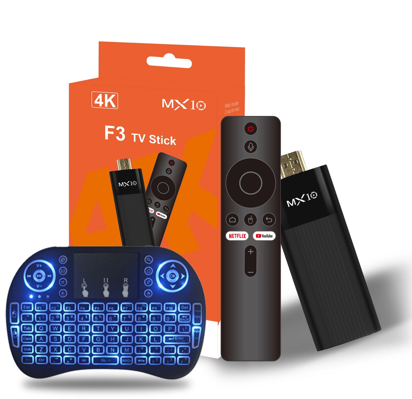 Directamente de fábrica MX10-F3 TV Stick 4K Android 11 Allwinner H313 2.4G y 5G Wifi 2GB 16GB tv box fire tv stick 4k