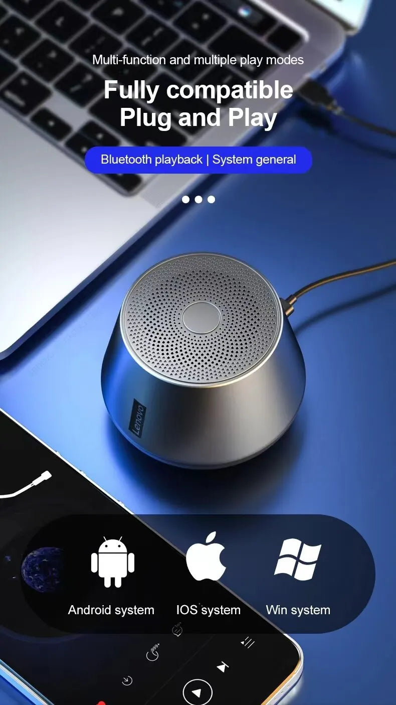 Altavoz Original Lenovo K3 Pro Bluetooth V5.0 Audio grande con sonido de graves profundos caja de sonido para exteriores música altavoz portátil para acampar