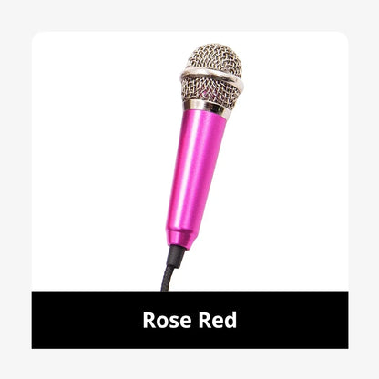 Micrófono de estudio estéreo portátil de 3,5mm, Mini micrófono de Karaoke KTV para teléfono inteligente, portátil, PC, micrófono de Audio portátil de escritorio