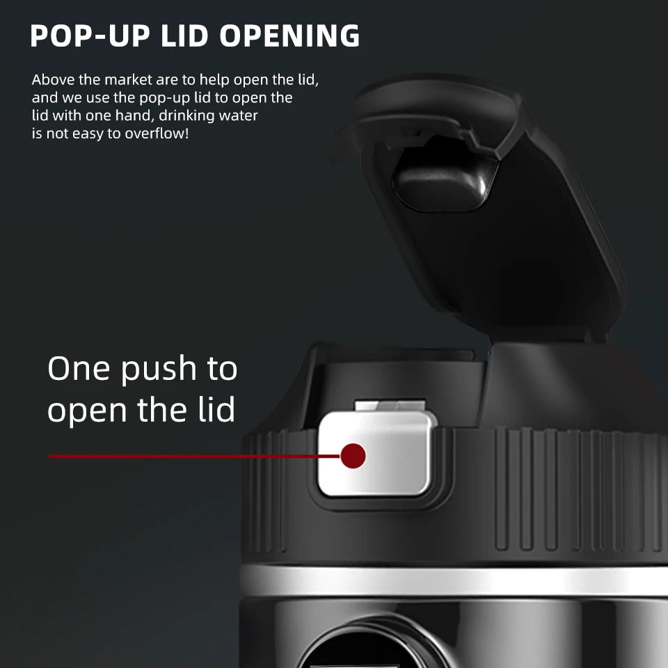 Tetera con taza calefactora eléctrica de 12V/24V y 500ML, botella con calentador de agua de acero inoxidable 304, apagado automático, taza de ebullición rápida para coche de viaje