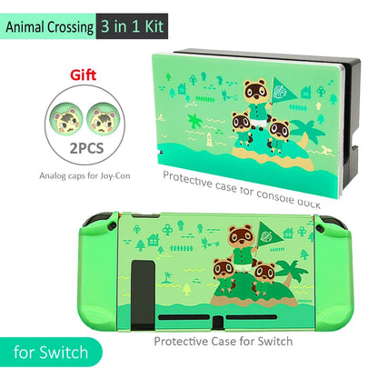 Para NS Switch Shell estuche rígido estilo "M" y "L" carcasa protectora cubierta fina piel NS Switch OLED accesorios de juego