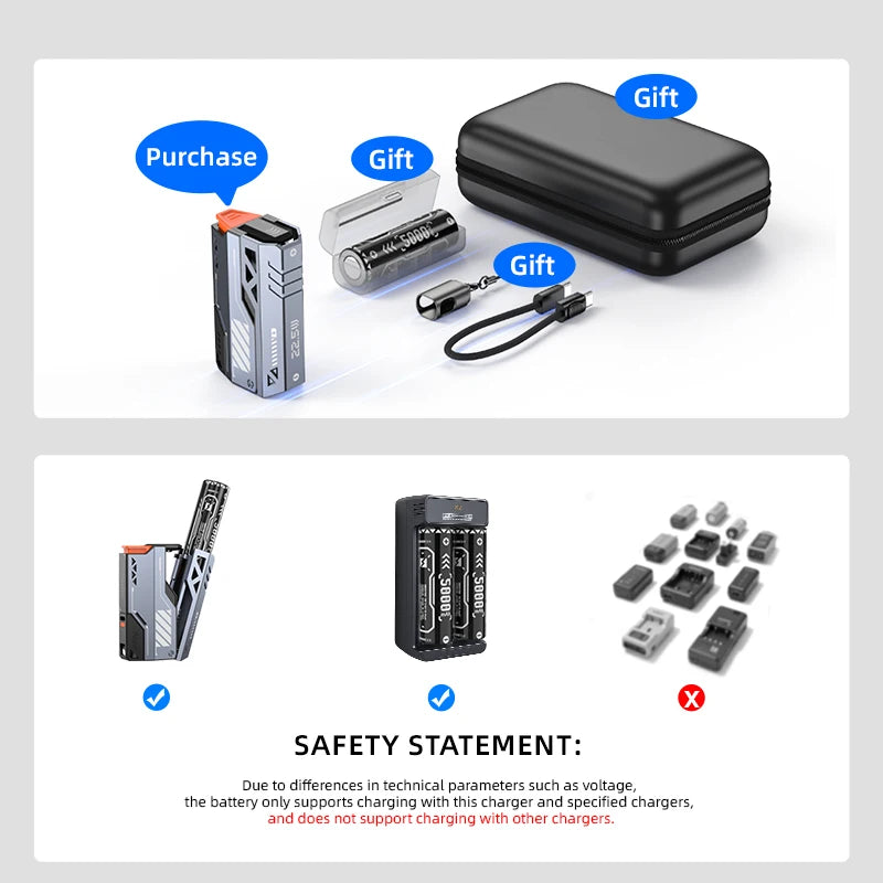 VYVYLABS 30000mAh banco de energía CCC desmontable cargador rápido 22,5 W cargador portátil inalámbrico 21700 PowerBank para batería de repuesto iP 17
