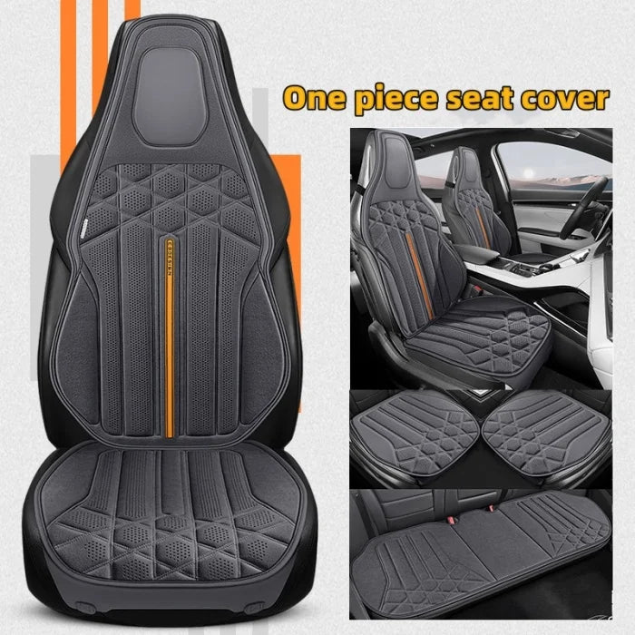 Funda transpirable para asiento de coche, cojín de soporte para asiento frontal de gamuza suave, estilo chaleco de moda, protección para asiento de coche, accesorios interiores