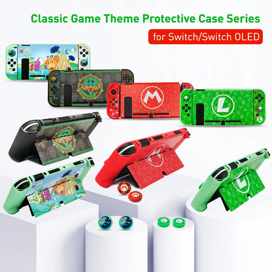 Para NS Switch Shell estuche rígido estilo "M" y "L" carcasa protectora cubierta fina piel NS Switch OLED accesorios de juego
