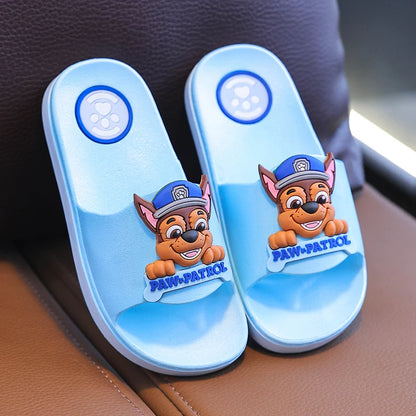 Zapatillas de Verano de la patrulla canina auténtica para niños y niñas, zapatos de playa antideslizantes, zapatillas de bebé