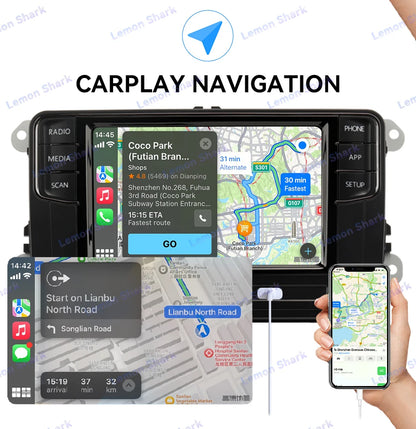 RCD440PRO Carplay Radio de coche para VW PQ Passat B5 B6 Golf MK5 MK6 Jetta 5 6 CC POLO Noame Android Auto Bluetooth MIB Multimedia