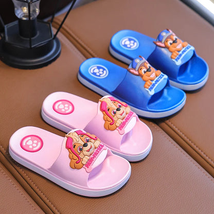 Zapatillas de Verano de la patrulla canina auténtica para niños y niñas, zapatos de playa antideslizantes, zapatillas de bebé