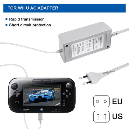 Nuevo para Nintendo Wii U WiiU juego Consol adaptador 100-240V 15V 5A fuente de alimentación de pared para el hogar adaptador de cargador de CA enchufe UE EE. UU. de alta calidad